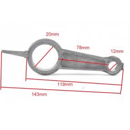 Biela pentru piston cap compresor 47mm 78x20x12mm nr.568