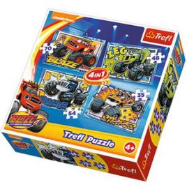Puzzle Trefl Blaze and the Monster Machines 4 in 1
