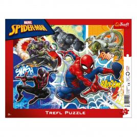 Puzzle pentru copii, model spiderman & eroi, 25 piese, multicolor