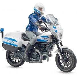 Motocicleta de politie scrambler ducati si politist bruder