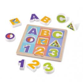 Puzzle cu piese mari pentru belelusi melissa and doug