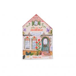 Carte de colorat cu abțibilduri les minouchkas moulin roty