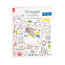 Carte de desen cu abtibilduri engleza-franceza moulin roty