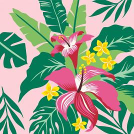 Pictura pe numere - plante tropicale
