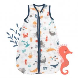Sac de dormit bamboo under the sea 90 cm 0.5 tog
