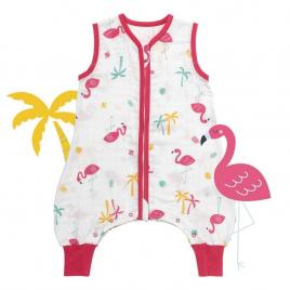 Sac de dormit cu picioruse bamboo flamingo 80 cm 0.5 tog