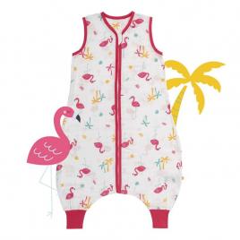 Sac de dormit cu picioruse bamboo flamingo 90 cm 0.5 tog