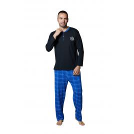 Pijama barbat, maneca lunga bleumarin, pantalon lung XL