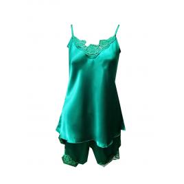 Set compus din top si pantalon scurt,culoare verde,S-M