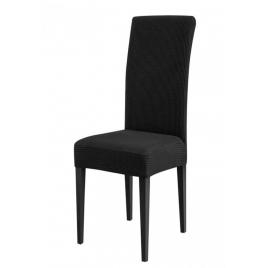 Set 6 huse cu elastic pentru scaune, Negru