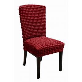 Set 6 huse pentru scaune, Creponate, Bordo, marime universala