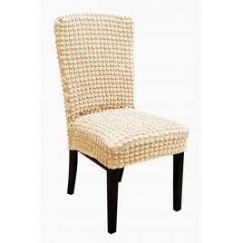 Set 6 huse pentru scaune, Creponate, Crem
