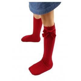 Sosete lungi cu fundita pentru fetite, 3-4 ani marime 23-26 cm, Bordo