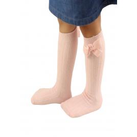 Sosete lungi cu fundita pentru fetite, 3-4 ani marime 23-26 cm, roz