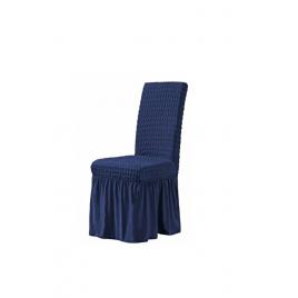Set 6 huse pentru scaune, cu volan, Bleumarin, marime universala