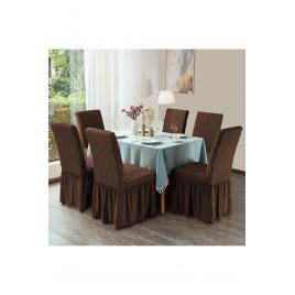 Set huse universale pentru scaune, cu volan, culoare Maro, 6buc/set marime universala