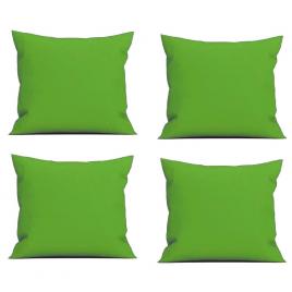 Set 4 perne decorative patrate, 40x40 cm, pentru canapele, pline cu puf mania relax, culoare verde
