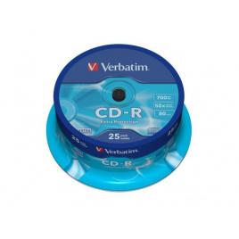 Verbatim cdr52x ext prot 25 spindle dl