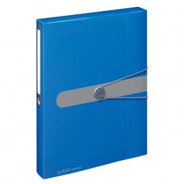 Mapa pp a4 40mm eotg inchidere buton cu elastic, albastru opac