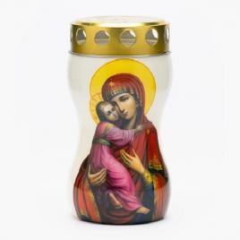 Candela plastic clepsidra 50h cu maica domnului