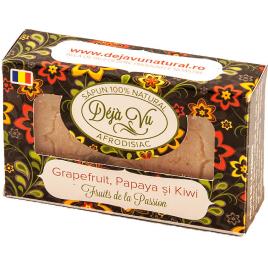 Sapun natural cu grapefruit, kiwi si papaya 90gr