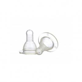 Tetine silicon 6+ 2buc pt lichide groase