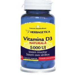 Vitamina d3 naturala 5000ui 30cps vegetale