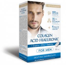 Colagen & acid hialuronic pentru bărbați 30cpr