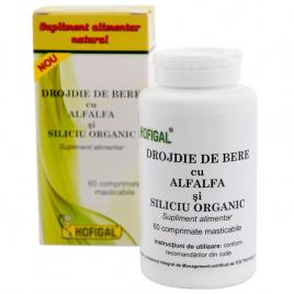 Drojdie bere alfaalfa&siliciu org. 60cpr masticabile