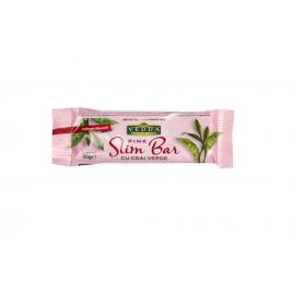 Bara energetică verde-roz slim cu extract de ceai verde 40gr