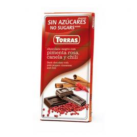 Ciocolata neagra piper roz,scort.&chili 75gr