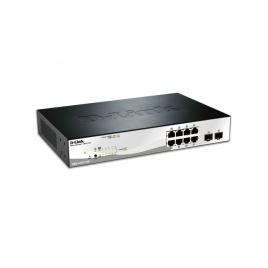 Dlink sw 8p-gb poe+ 2cmb smart rm