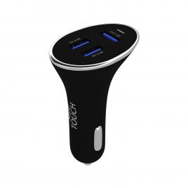 Încărcător auto cu 3 porturi USB 6.3 A Super TOUCH negru