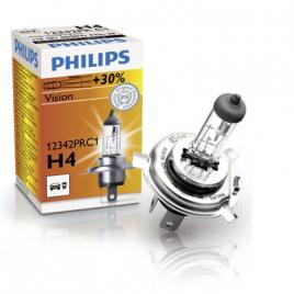 Bec auto cu halogen pentru far philips vision +30% h4 12v 60/55w p43t-38 , 1 buc. kft auto
