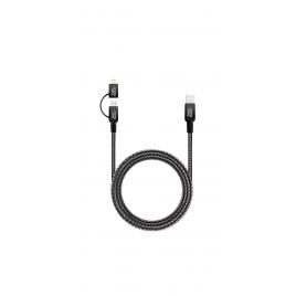 Cablu Lightning & Micro USB Super TOUCH negru