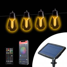 Lumină solară inteligentă - 25 led-uri albe - temperatură de culoare reglabilă