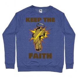 Bluza adler barbat keep the faith albastru melanj