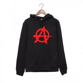 Hanorac personalizat negru unisex anarchy