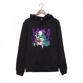 Hanorac personalizat negru unisex christmas carol
