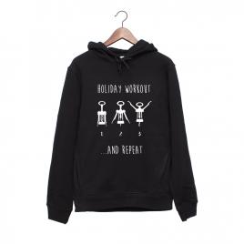 Hanorac personalizat negru unisex holiday workout