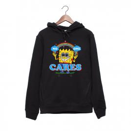 Hanorac personalizat negru unisex no one cares
