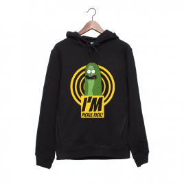 Hanorac personalizat negru unisex pickle rick