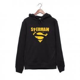 Hanorac personalizat negru unisex sperman