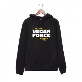 Hanorac personalizat negru unisex vegan force