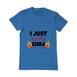 Tricou adler barbat i just wanna chill albastru azuriu