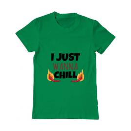 Tricou adler barbat i just wanna chill verde mediu