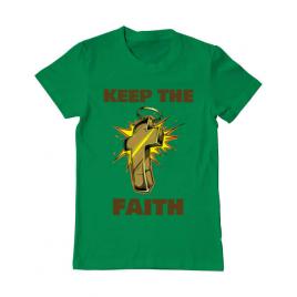 Tricou adler barbat keep the faith verde mediu
