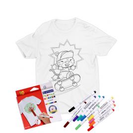 Tricou de colorat cat on skate