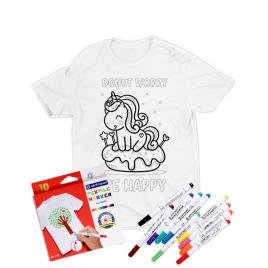 Tricou de colorat donut worry be happy