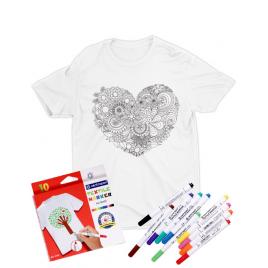 Tricou de colorat floral heart